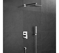 LXYST In-Wall Hot and Cold Rain Hand System 2 Function Square Top Spray Installation Bathroom Shower Set Beautiful Practical
