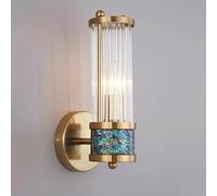 LXYST Indoor Decorative, Cylindrical Sconces Lighting Up and Down, Gold Art Deco Wall Light Fixtures Compatible with Living Room, Chandelier(27cm)