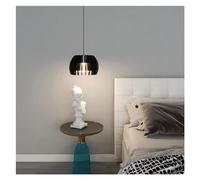 LXYST Industrial V-intage Pendant Lamp Retro Farmhouse Ceiling Hanging Light Fixture Black Metal Geometric Round, Chandelier(Cool White)