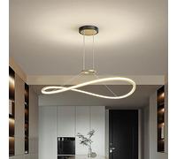LXYST Iron Chandelier 3000-6500K Hanging Lamp Droplight with Rings Home Decor LED Suspension Fixtures Indoor Dimmable Pendant Lighting