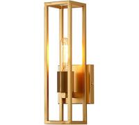 LXYST Iron ing Industrial Vintage Coffee Shop Decoration Wall Lamp Creativity Sconces Fixture Indoor Lighting Fixtures for Living Room, R, (Gold)