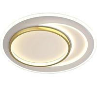LXYST Iron Round Body Light Fixtures LED Three-Color Dimming Ceiling Lamp, Chandelier(Gold,15.7inch)