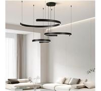 LXYST Irregular Ring - Pendant Lights, Dimmable Circular Round LED Chandelier, Compatible with Living Dining Room Kitchen Foyer Entryway,Chandelier Lamp