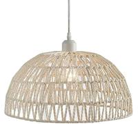 LXYST Japanese Style Black Hemp Rope Kitchen Island Light Home Decoration Rural Farmhouse Hand Woven Basket Hanging Lamp Boho Retro Dining Table Chandelier for Living Room Study/White/