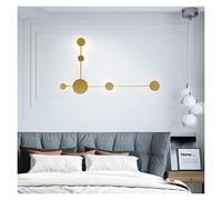LXYST Lamp, Iron Wall Lamps Living Room Bedroom Bedside White Painted Indoor Lighting Industrial s for Kitchen (5 Heads Gold Three Color no RC)
