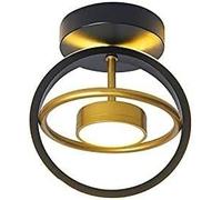 LXYST LED Circle Elegant - Style Fashion Black Small Aisle Compatible with Entrance Hallway Kitchen Living Room Warm Light, Ceiling Chandelier