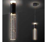 LXYST Led, Crystal Kitchen Island Light Fixture,Adjustable ing for Island,Black Gold Chandelier Dining Room,Bedroom, Pendant Spot