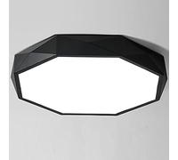 LXYST Led Flush Mount Lamp Easy to Install Lighting Fixture Geometry Saving Ceiling Light for Restaurant Kitchen Corridchildren's Room/Nero/40Cm