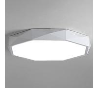 LXYST Led Flush Mount Lamp Easy to Install Lighting Fixture Geometry Saving Ceiling Light for Restaurant Kitchen Corridchildren's Room/Blanc/50Cm
