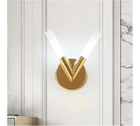 LXYST LED Gold Living Room Background Bedroom Bedside Bathroom Mirror Front Wall Aisle Corridor Lamp, Chandelier(Cold Light)