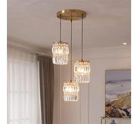 LXYST LED Lamp Dining Crystal Pendant Lights Compatible with Bar Minimalist, Ceiling Chandelier