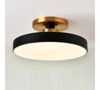 LXYST Led Lamp Round Semi Flush Mount Light 3 Color Mode Hallway Lighting Fixture, Circle Chandeliers for Living Room Bedroom Entryway Close to Ceiling Lights/K/Dia30Cm