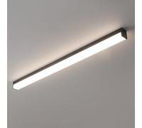 LXYST Led Light Minimalist Long Lamp Linear Strip Chandelier Lighting Fixture Line Close to Ceiling Lamps for Bedroom Kitchen Closet Hallway Lights/Svart/100Cm