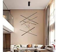 LXYST LED Strip Lighting Stair High Ceiling,5/7/9-Lights Large Pendant with Remote Control Dimmable Chandelier for Villa Staircase Enterway Foyer(9 Light 120c