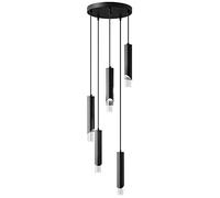 LXYST LIANGMH Pendent Lights in Black Light Bedside Table Small Chandelier, Metal Rod Ceiling Pendant for Kitchen Island Bedroom Restaurant Bar (3-Pack) (Color