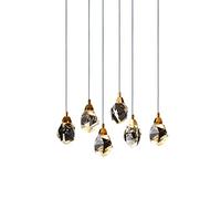 LXYST Light All-Copper Stairwell Villa Apartment Lights, Duplex Loft Lamps, Post- Minimalist, Empty Living Room, Long Chandelier Decor Light/a/1 Head