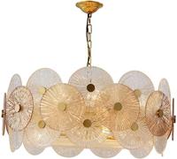 LXYST Light Art Deco Stainless Steel Glass Ceiling Gloss Chandelier Foyer Lighting Fixtures Chandeliers A