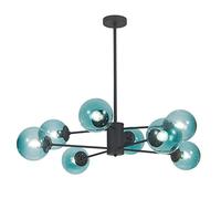 LXYST Lighting Glass Sputnik Chandelier Gold Chandeliers Vintage Globe Ceiling Flush Mount Light Fixture Kitchen Island/8Alight (Black+Blue)/a