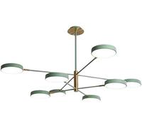 LXYST Lights Detachable Light Fashionable LED Lamps Artistic 8 Headed Close to Ceiling Lamp, Chandelier(Green)