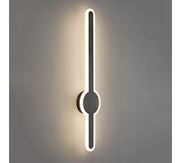 LXYST Linear Brass Strip Lamp, 3 Color Mode Lights, Living Room Decorative Lighting Atmosphere Light, Acrylic Corridor Wall Washer,Wide,Black Copper-62CM