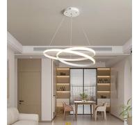LXYST Linear Surround Chandelier 120Cm Adjustable White Minimalist Hanging Dimmable Led Lamp for Piano Room, Calligraphy Room,Meeting Room/76Cm/White Light