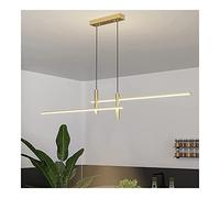 LXYST Long Strip Linear Light Minimalistic Spotlights Dimmable Adjustable Hanging Led Chandelier Illumination Fixture for Dining Living Room Kitchen Foyer Bedroom Hallway/White Light/D90Cm