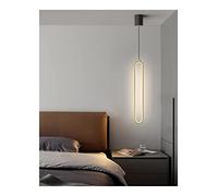 LXYST Long Strip Round Ring, Industrial Vintage Pendant Lights, Acrylic Lampshade Ceiling Hanging Lamp Fixture Apply to Bedroom Restaurant Bar Kitchen,Gold 40cm-Warm Light