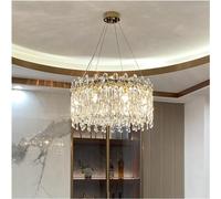 LXYST Luxurious Crystal 50cm Hanging Light Fixture Dining Room Bedroom Decor Elegant Ceiling Lamp for Home Chandelier