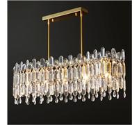 LXYST Luxury Chandelier Crystal Dining Light Fixture 50cm Hanging Lamp Bedroom & Living Room Decor Elegant Illumination for Home Interiors