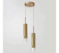 LXYST Luxury Gold Aluminum Pendant Light for Living Room Width 5cm (Adjustable Height)