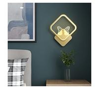 LXYST Luxury Net Red Bedroom Bed Living Room Background Wall Designer Lamp, s, (Gold Square 27cm Warm Light)