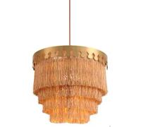 LXYST Luxury Princess Chandelier Pendant Light Cotton Rope Metal Hanging Lantern Interior Fixtures for Living Room Bedroom Decoration.