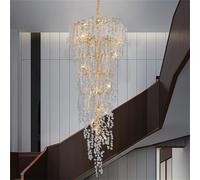 LXYST Luxury Tree Branches Chandelier Entryway, H160cm Gold 20-Lights Staircase Crystal Chandeliers High Ceiling Pendant Lighting Hanging Light for Living Room