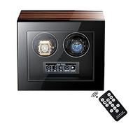 LXYST Luxury Watch Winder for Automatic Watches Piano Finishing Wood High-Gloss Lacquer with Remote Control Built-in Illumination LCD Touch Screen Extremely Silent Motor (4+0)