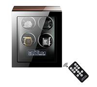 LXYST Luxury Watch Winder for Automatic Watches Piano Finishing Wood High-Gloss Lacquer with Remote Control Built-in Illumination LCD Touch Screen Extremely Silent Motor (4+0)