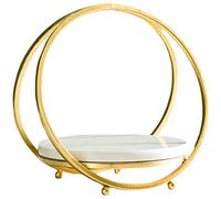 LXYST Marble Plate Table Ornaments Tea Snacks Dessert All Right Display Birthday Stand Cake Holder (Size : Small)