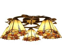 LXYST Mediterranean Retro Turkish Ceiling Lamp E27 Handmade Mosaic Colorful Glass LED Corridor Balcony Entrance Light,Lamps for Living Room