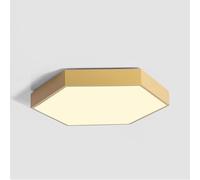 LXYST Metal Hexagon Flush Mount Fixture Three-Color Dimming Toning Energy Ceiling Lamp Saving Flat Light Easy Installation Interior Pendant Light,for Living Room