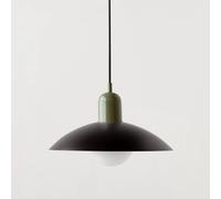 LXYST Mid Century Barn Pendant Nordic Green Ceiling Light, Metal Shade, Large Industrial Farmhouse Chandelier for Kitchen Island, Sink, Dining Room, Restaurant Table(Noir,Green BALC