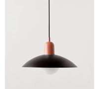 LXYST Mid Century Barn Pendant Nordic Green Ceiling Light, Metal Shade, Large Industrial Farmhouse Chandelier for Kitchen Island, Sink, Dining Room, Restaurant Table(Noir,Pink Base)