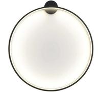 LXYST Mid-Century Circle Lamp Round Indoor Sconces Ring Wall Mounted Lighting Fixture,s,Black Tri Color Light-80CM