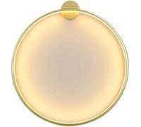 LXYST Mid-Century Circle Lamp Round Indoor Sconces Ring Wall Mounted Lighting Fixture,s,Gold Warm Light-50CM