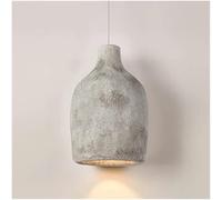 LXYST Mid Century Pendant Light Gray Resin Concrete Ceiling Hanging Lamp Industrial V-intage Farmhouse Chandelier,for Living Room