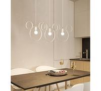 LXYST Minimalist Cartoon Pendant Light for Dining Room & Kids Room Décor with Cute Mouse Head - Metal Iron Hanging Fixture