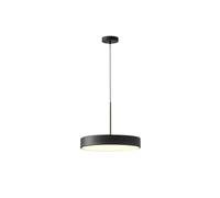 LXYST Minimalist Disc Round Ultra Thin Led Chandelier Hanging Lighting Fixture with Acrylic Lampshade for Office Dining Meeting Room Kitchen Island/Blacka23Cm/White Light 6000K