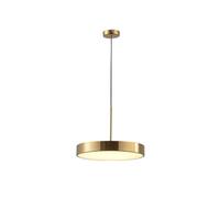 LXYST Minimalist Disc Round Ultra Thin Led Chandelier Hanging Lighting Fixture with Acrylic Lampshade for Office Dining Meeting Room Kitchen Island/Golda18Cm/Warm Light 3000K