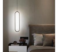 LXYST Minimalist Nordic Long Pendant Lamp, Hanging for Bedroom, Bedside, Dining Room, Kitchen Island Chandelier Decoration(White Light)