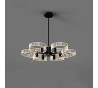 LXYST, Minimalist Ring Pendant Lighting, with Remote Control Stepless Dimming Dining Bedroom Living Room Ceiling Lamp,A-60W