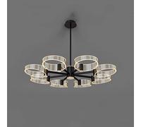 LXYST, Minimalist Ring Pendant Lighting, with Remote Control Stepless Dimming Dining Bedroom Living Room Ceiling Lamp,A-80W