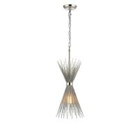 LXYST Minimalist Silver/Black Iron Chandelier for Living Room and Study